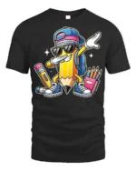 Cool Dabbing Pencil Back to School T-Shirt Kids - black t-shirt on white background