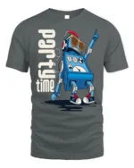 Party Time Robot T-Shirt for Fun Dance Tech Fans - gray t-shirt on white background