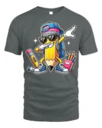 Cool Dabbing Pencil Back to School T-Shirt Kids - gray t-shirt on white background