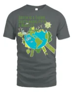Green Trend Sustainability Mindset Eco-Friendly T-Shirt - gray t-shirt on white background