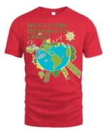 Green Trend Sustainability Mindset Eco-Friendly T-Shirt - red t-shirt on white background
