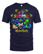 Is It Summer Break Yet Lunch Lady T-Shirt Funny Gift - navy t-shirt on white background