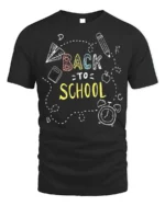 Back To School Doodle T-Shirt - black t-shirt on white background