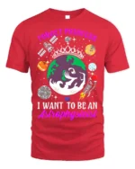 Forget Princess Astrophysicist Space T-Shirt - red t-shirt on white background