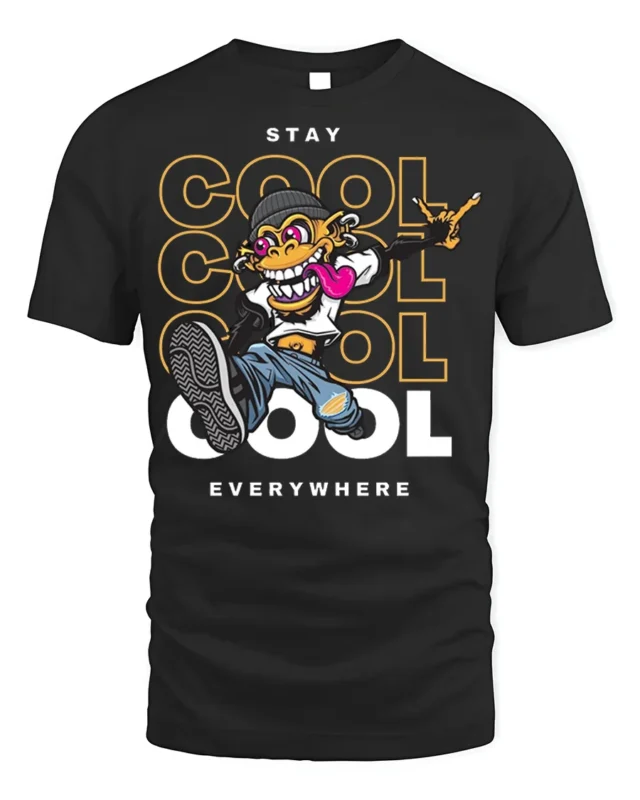Urban Stay Cool Everywhere Graphic T-shirt - black t-shirt on white background