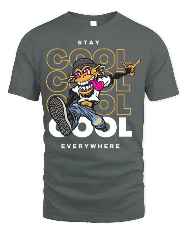 Urban Stay Cool Everywhere Graphic T-shirt - gray t-shirt on white background
