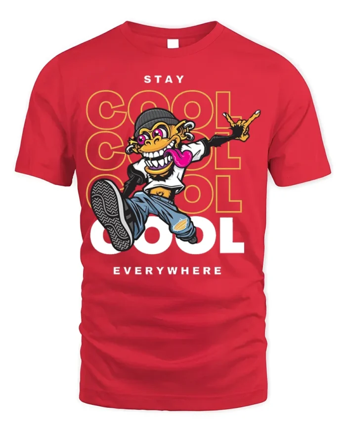 Urban Stay Cool Everywhere Graphic T-shirt - red t-shirt on white background