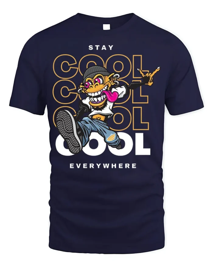 Urban Stay Cool Everywhere Graphic T-shirt - navy t-shirt on white background