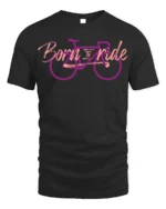 Born to Ride Bicycle T-shirt for Cyclists - black t-shirt on white background