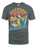 It’s 5 O’Clock Somewhere Beach T-Shirt - gray t-shirt on white background