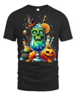Halloween Witch Potion Skull Drink T-shirt - black t-shirt on white background