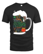 St. Patrick’s Day Beer Mug Cheers Graphic T-shirt - black t-shirt on white background