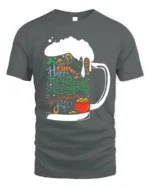 St. Patrick’s Day Beer Mug Cheers Graphic T-shirt - gray t-shirt on white background