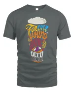 Forever Young Having A Beer Party Graphic T-shirt - gray t-shirt on white background