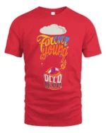 Forever Young Having A Beer Party Graphic T-shirt - red t-shirt on white background