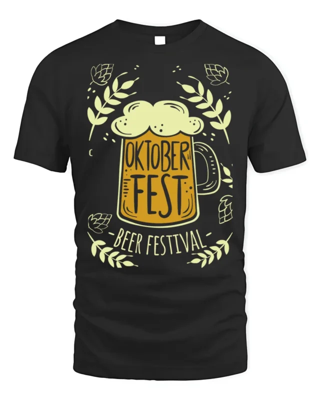 Oktoberfest Beer Festival T-Shirt Bavarian Party Tee - black t-shirt on white background