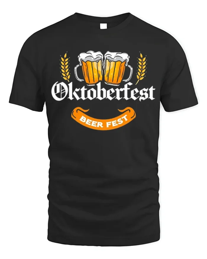 Oktoberfest Beer Fest T-Shirt Bavarian Drinking Tee - black t-shirt on white background