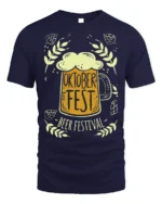 Oktoberfest Beer Festival T-Shirt Bavarian Party Tee - navy t-shirt on white background