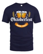 Oktoberfest Beer Fest T-Shirt Bavarian Drinking Tee - navy t-shirt on white background