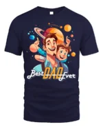 Best Dad Ever Graphic T-Shirt Father’s Day Gift Tee - navy t-shirt on white background