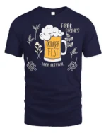 Oktoberfest Beer Festival T-Shirt Funny Drinking Tee - navy t-shirt on white background