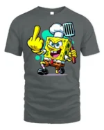 Funny Sponge Chef Cooking Humor T-Shirt - gray t-shirt on white background