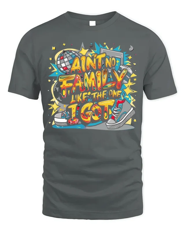 Ain’t No Family Like Mine Graphic T-Shirt Tee - gray t-shirt on white background