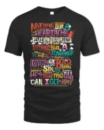 Colorful Retro Typography Graphic Quote T-Shirt - black t-shirt on white background