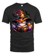 Halloween Wizard Gnome Magic Potion T-Shirt - black t-shirt on white background