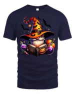 Halloween Wizard Gnome Magic Potion T-Shirt - navy t-shirt on white background