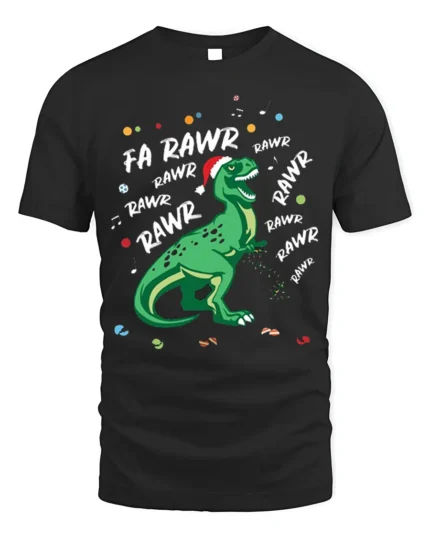 Funny T-Rex Fa Rawr Rawr Rawr Christmas T-Shirt for Men