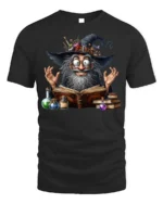 Halloween Wizard Magic Potion Spell Book T-Shirt - black t-shirt on white background