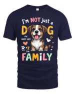 Im Not Just A Dog Im Family Cute Puppy T Shirt - navy t-shirt on white background