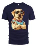 Cool Labrador I Love Mom Graphic T Shirt - navy t-shirt on white background