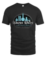 Walter White Laboratories Respect The Chemistry Science Graphic T Shirt - black t-shirt on white background