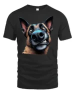 Funny German Shepherd Selfie Face Graphic T Shirt Dog Lover Tee - black t-shirt on white background