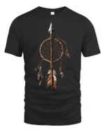 Native Dreamcatcher Arrow Symbol Spiritual Graphic T Shirt - black t-shirt on white background