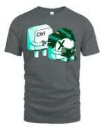 Funny Ctrl X Excel Spreadsheet Office Humor Graphic T Shirt - gray t-shirt on white background