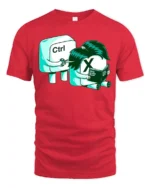 Funny Ctrl X Excel Spreadsheet Office Humor Graphic T Shirt - red t-shirt on white background