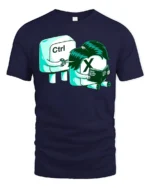 Funny Ctrl X Excel Spreadsheet Office Humor Graphic T Shirt - navy t-shirt on white background
