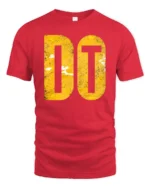 Just Do It Inspired Motivational Bold Typography Graphic T Shirt - red t-shirt on white background