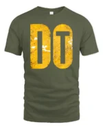 Just Do It Inspired Motivational Bold Typography Graphic T Shirt - military green t-shirt on white background