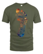 A Journey of 1000 Miles Begins With Single Step Motivational T Shirt - military green t-shirt on white background