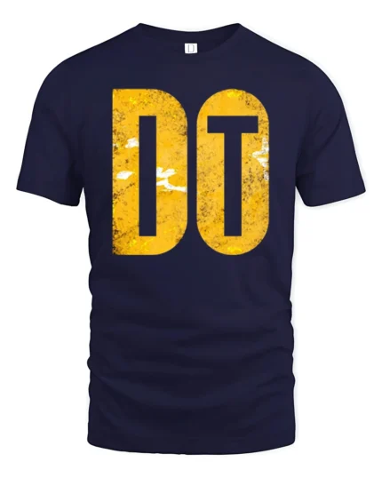 Just Do It Inspired Motivational Bold Typography Graphic T Shirt - navy t-shirt on white background
