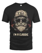 Im Not Old Im A Classic T Shirt Funny Vintage Bearded Man Graphic - black t-shirt on white background