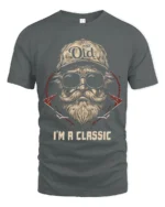 Im Not Old Im A Classic T Shirt Funny Vintage Bearded Man Graphic - gray t-shirt on white background