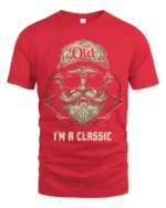 Im Not Old Im A Classic T Shirt Funny Vintage Bearded Man Graphic - red t-shirt on white background