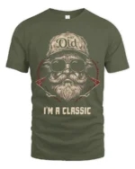 Im Not Old Im A Classic T Shirt Funny Vintage Bearded Man Graphic - military green t-shirt on white background