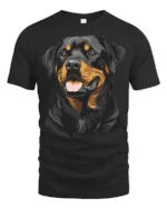 Loyal Rottweiler Dog Lover Graphic T Shirt Bold Canine Art - black t-shirt on white background