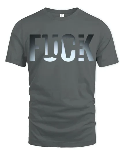 Flock Funny Wordplay Bird Humor Minimal Graphic T Shirt - gray t-shirt on white background